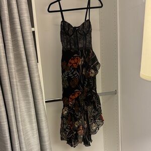 Size CS Black 70’s Floral Lace Dress